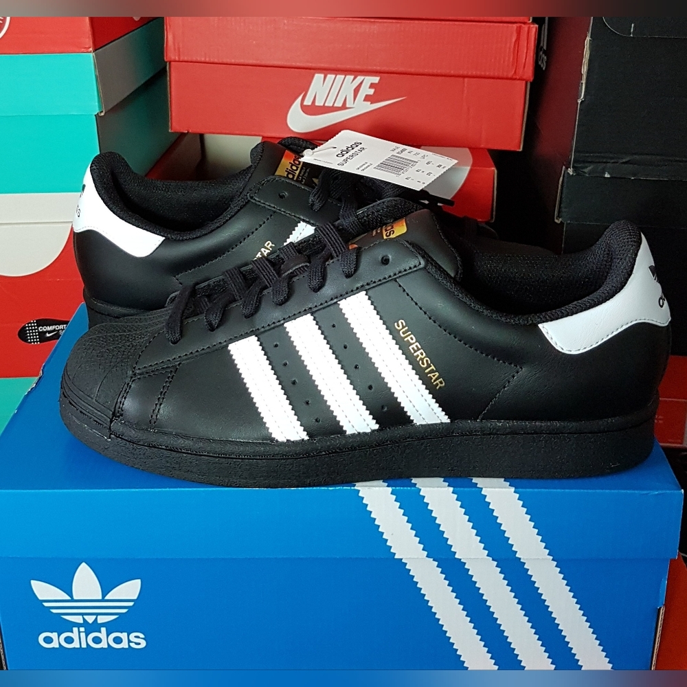 ADIDAS SUPERSTAR TRIPLE BLACK MEN'S US SIZE 11.5 BRAND NEW IN BOX